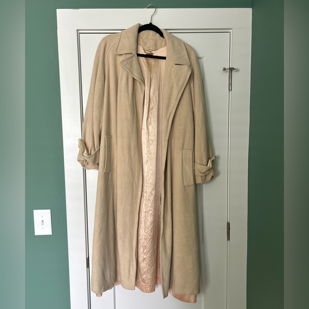 Vintage Ultima by Mr. Vincent 100% Cashmere Long Coat - Beige - Size M/L